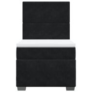 Боксспринг легло с матрак, черно, 100x200 см, кадифе