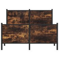 Метална рамка за легло, без матрак, опушен дъб, 120x190 см