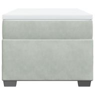 Боксспринг легло с матрак, светлосива, 90x190 см, кадифе