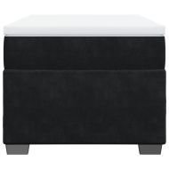 Боксспринг легло с матрак, черна, 90x190 см, кадифе