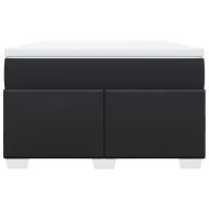 Боксспринг легло с матрак, черно, 120x200 см, изкуствена кожа