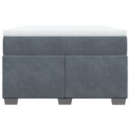 Боксспринг легло с матрак, тъмносив, 120x190 см, кадифе