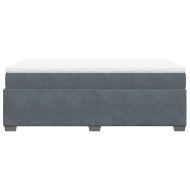 Боксспринг легло с матрак, тъмносив, 120x190 см, кадифе