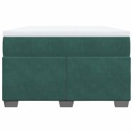 Боксспринг легло с матрак, тъмнозелено, 120x190 см, кадифе