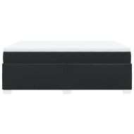 Боксспринг легло с матрак, черно, 140x200 см, изкуствена кожа