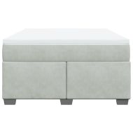 Боксспринг легло с матрак, светлосиво, 160x200 см, кадифе