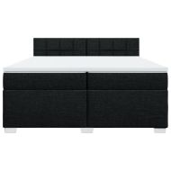 Боксспринг легло с матрак, черно, 200x200 см, плат