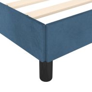 Рамка за легло с табла, тъмносиня, 90x190 см, кадифе