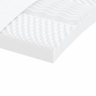 Канапе с походно легло и матрак бяло 90x200 см изкуствена кожа