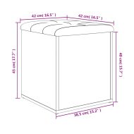 Пейка за съхранение, бяла, 42x42x45 см, инженерно дърво