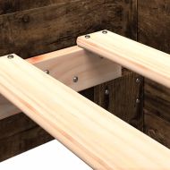 Рамка за легло без матрак опушен дъб 75x190 см инженерно дърво