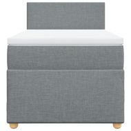 Боксспринг легло с матрак, светлосиво, 100x200 см, плат