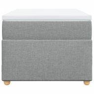 Боксспринг легло с матрак, светлосиво, 100x200 см, плат