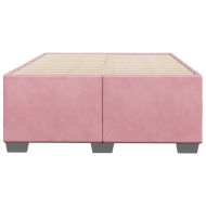 Рамка за легло без матрак, розова, 120x190 см, кадифе