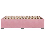 Рамка за легло без матрак, розова, 120x190 см, кадифе