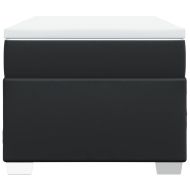 Боксспринг легло с матрак, черно, 90x200 см, изкуствена кожа