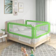 Ограничител за бебешко легло, зелен, 100x25 см, плат