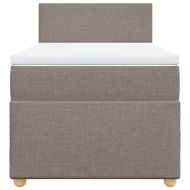 Боксспринг легло с матрак, таупе, 90x200 см, плат