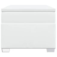 Боксспринг легло с матрак, бяло, 90x200 см, изкуствена кожа