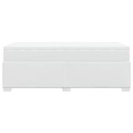 Боксспринг легло с матрак, бяло, 90x200 см, изкуствена кожа