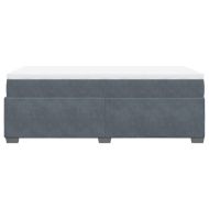 Боксспринг легло с матрак, тъмносив, 90x190 см, кадифе