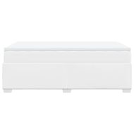 Боксспринг легло с матрак, бяло, 120x200 см, изкуствена кожа