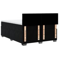 Боксспринг легло с матрак, черно, 140x190 см, кадифе