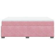 Боксспринг легло с матрак, розова, 140x190 см, кадифе