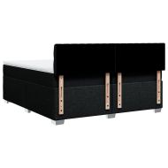 Боксспринг легло с матрак, черно, 200x200 см, плат