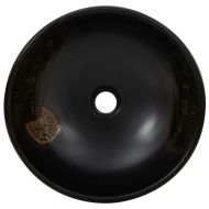 Мивка за плот, черна , кръгла, Φ41x14 см, керамика