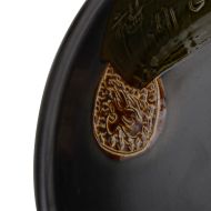 Мивка за плот, черна , кръгла, Φ41x14 см, керамика