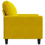 Кресло, жълто, 60 см, кадифе