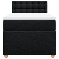 Боксспринг легло с матрак, черно, 90x200 см, плат