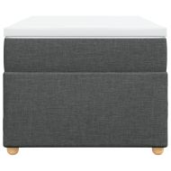 Боксспринг легло с матрак, тъмносив, 90x190 см, плат