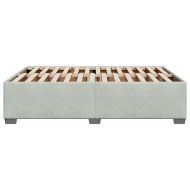 Рамка за легло без матрак, светлосив, 140x190 см, кадифе