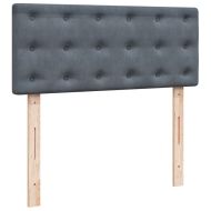 Боксспринг легло с матрак, тъмносиво, 120x200 см, кадифе