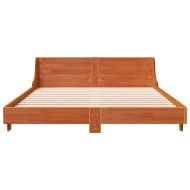 Рамка за легло без матрак, восъчнокафяв, 140x190 см, бор масив