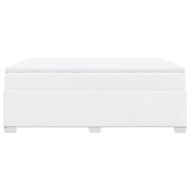 Боксспринг легло с матрак, бяло, 140x200 см, изкуствена кожа