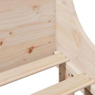 Рамка за легло без матрак 200x200 см масивна чамова дървесина