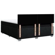 Боксспринг легло с матрак, черно, 200x200 см, плат