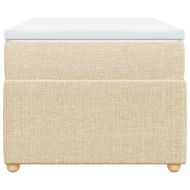 Боксспринг легло с матрак, кремава, 90x190 см, плат