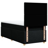 Боксспринг легло с матрак, черна, 90x190 см, плат