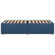 Рамка за легло без матрак, Синьо, 90x200 см, плат