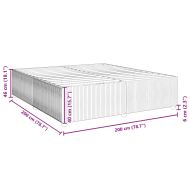 Рамка за легло без матрак, светлосива, 200x200 см, кадифе