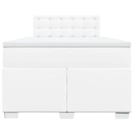 Боксспринг легло с матрак, бяло, 120x200 см, изкуствена кожа