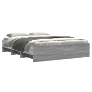 Рамка за легло без матрак сив сонома 160x200 см инженерно дърво