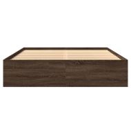 Рамка за легло без матрак Кафяв дъб Инженерна дървесина