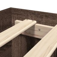 Рамка за легло без матрак Кафяв дъб Инженерна дървесина