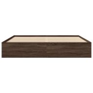 Рамка за легло без матрак kафяв дъб 180x200 см инженерно дърво
