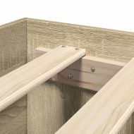 Рамка за легло, дъб сонома, 135x190 см, масивно дърво